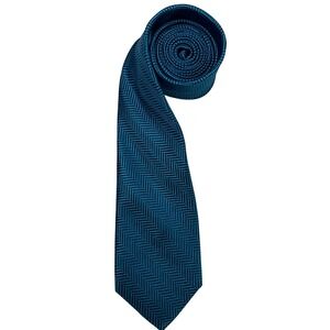 Pronto Uomo Tie Mens Teal Blue Silk Geometric NWT Jacquard Mens Wearhouse